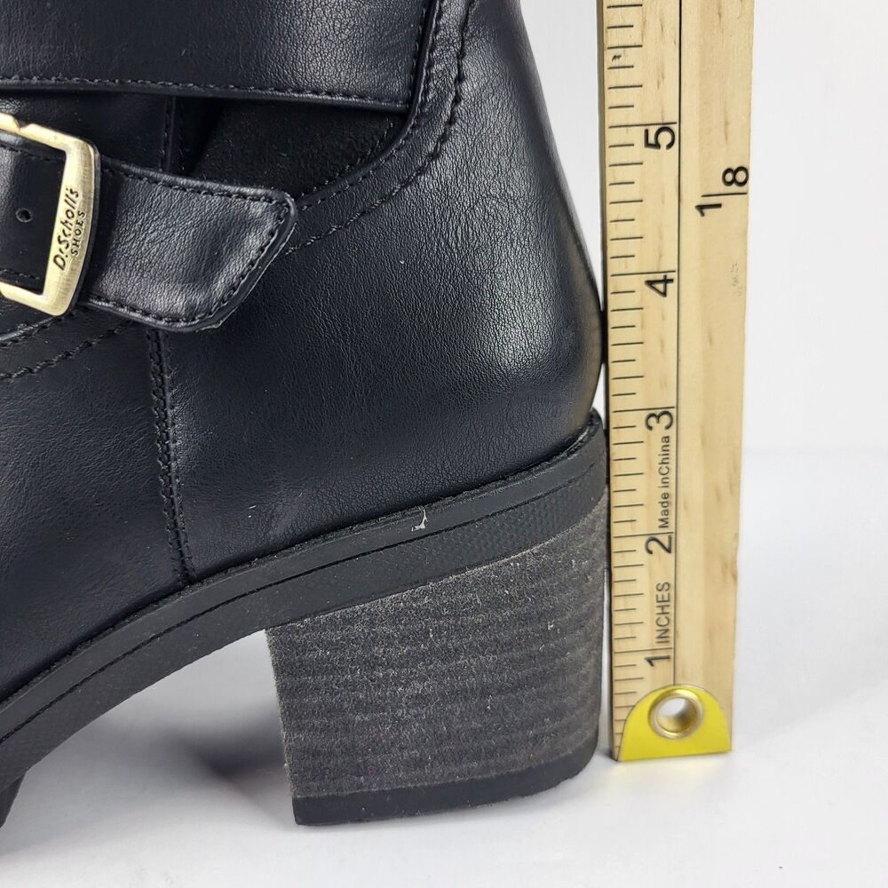 Dr. Scholls Prairie Boots Knee High Faux Leather Riding Black Size 9M - Picture 5 of 13